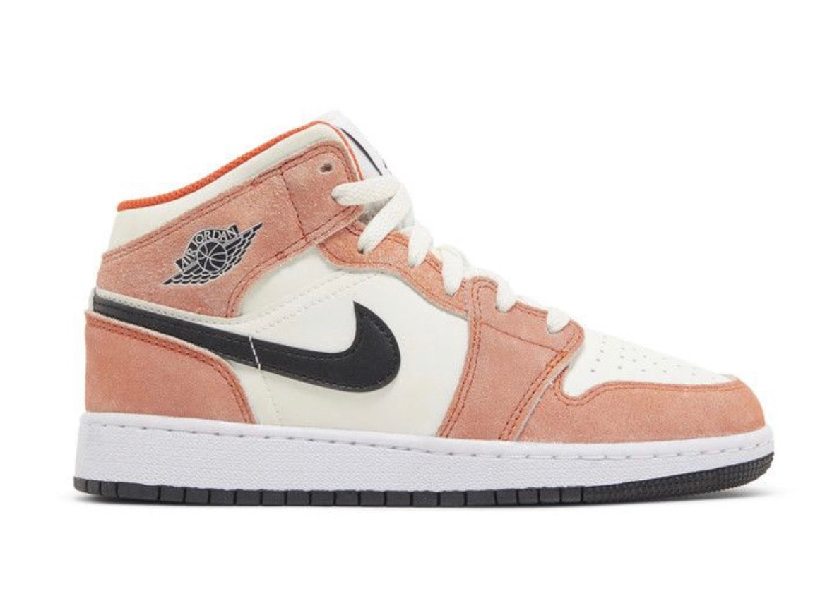 Jordan 1 Mid Orange Suede