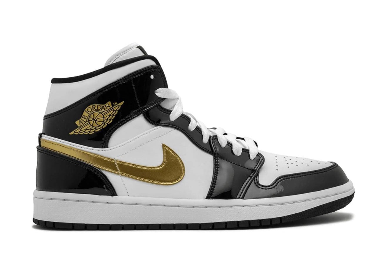 Jordan 1 Mid Patent Gold