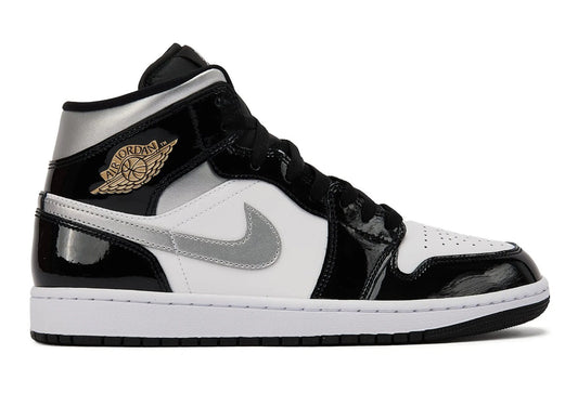 Jordan 1 Mid Patent Silver