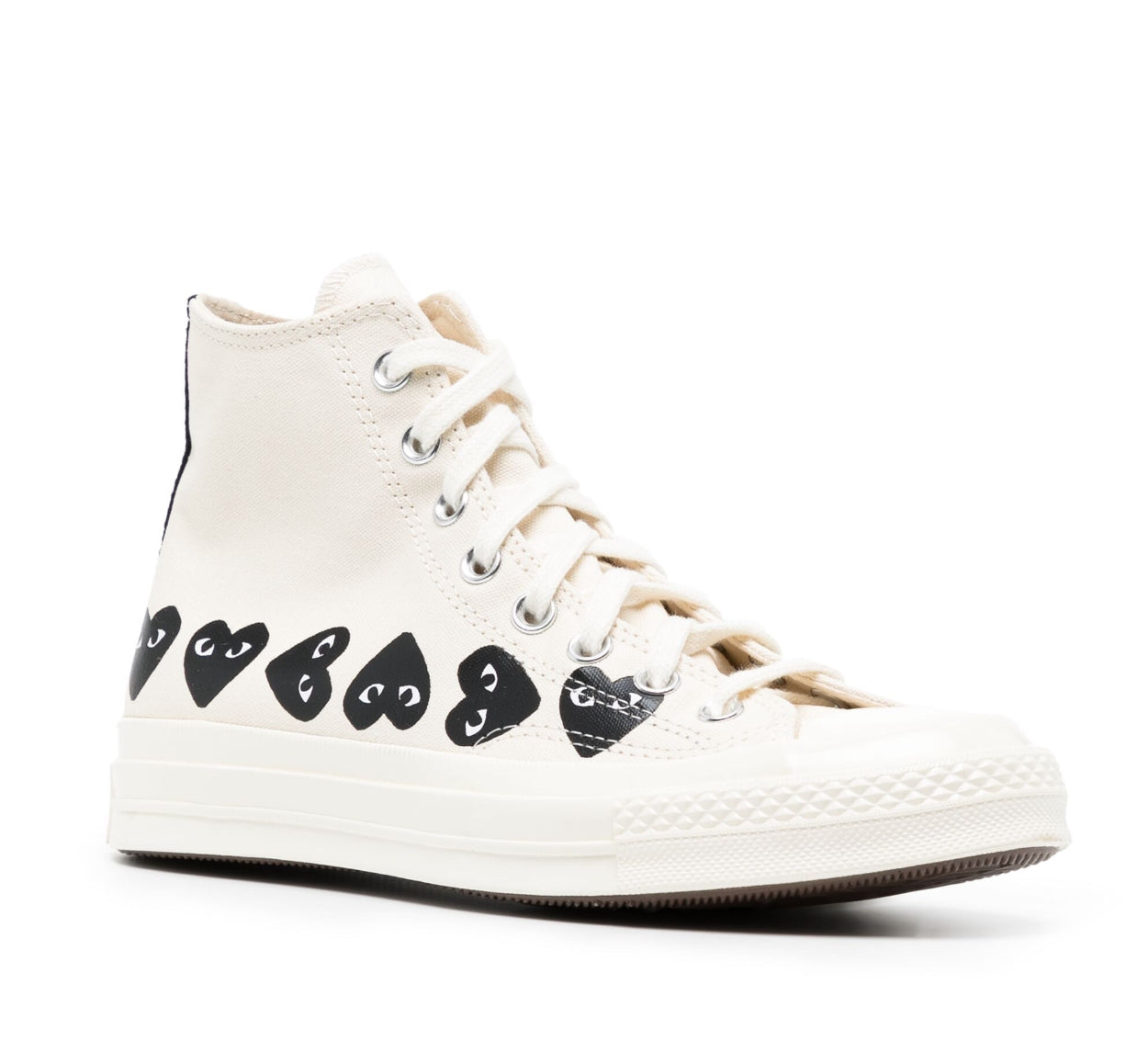 Converse Comme Des Garçons Play Multi Heart High Top White