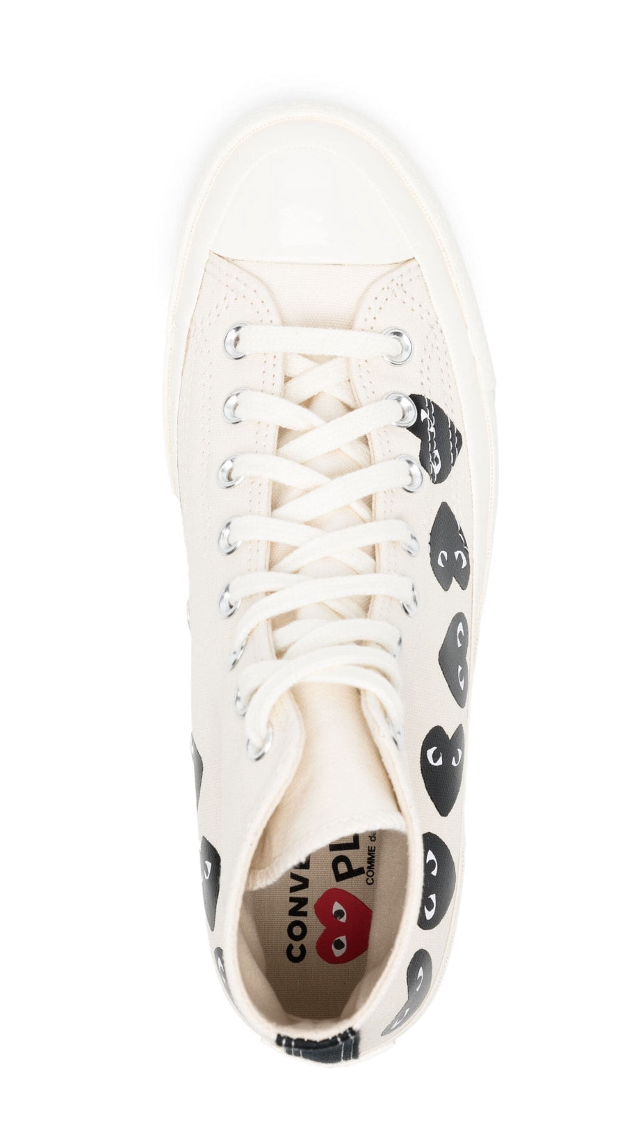 Converse Comme Des Garçons Play Multi Heart High Top White