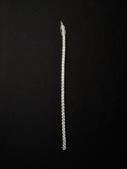 Pulso Plata Con Zirconias Blancas 18CM