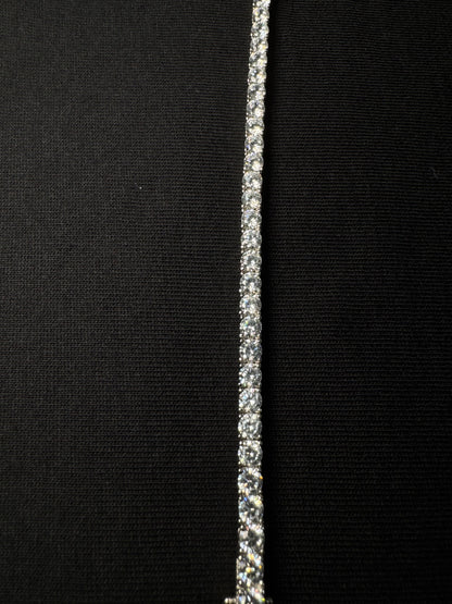 Pulso Plata Con Zirconias Blancas 18CM